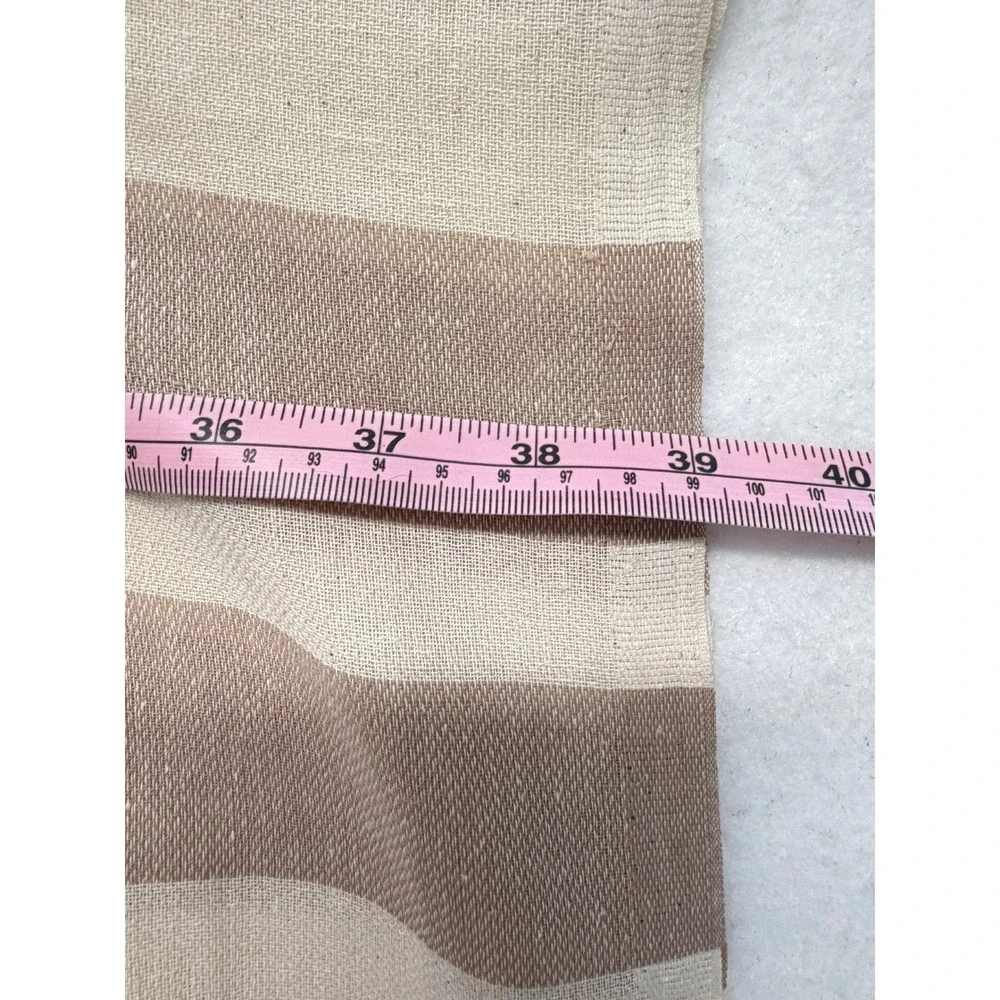 NWT Fair Seas Supply Co Turkish Towel 100% Organic Cotton Striped Tan Cream NEW